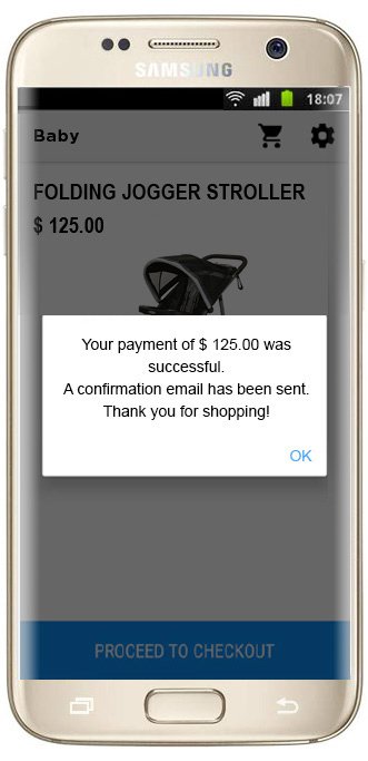 Once the buyer completes their transaction with Google Pay, they get a confirmation notification on their mobile device