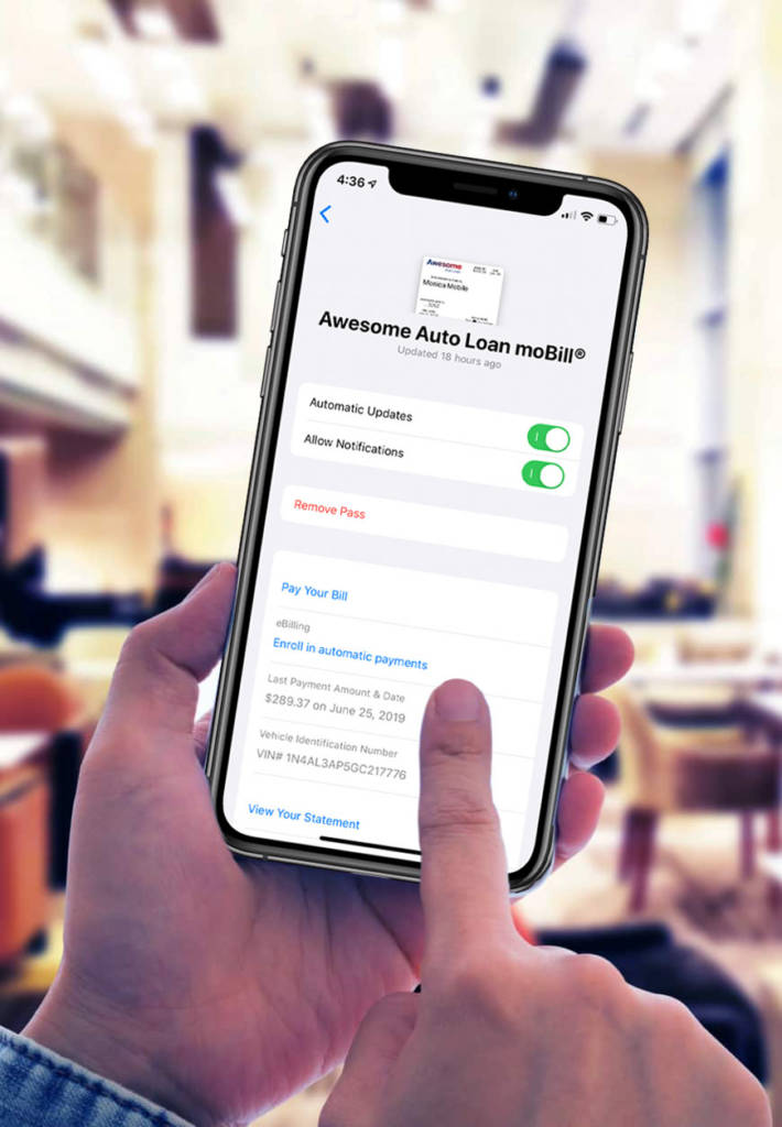 mobile wallet phone card settings