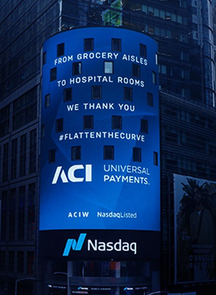 Bill board of ACI thanking COVID-19 front line workers