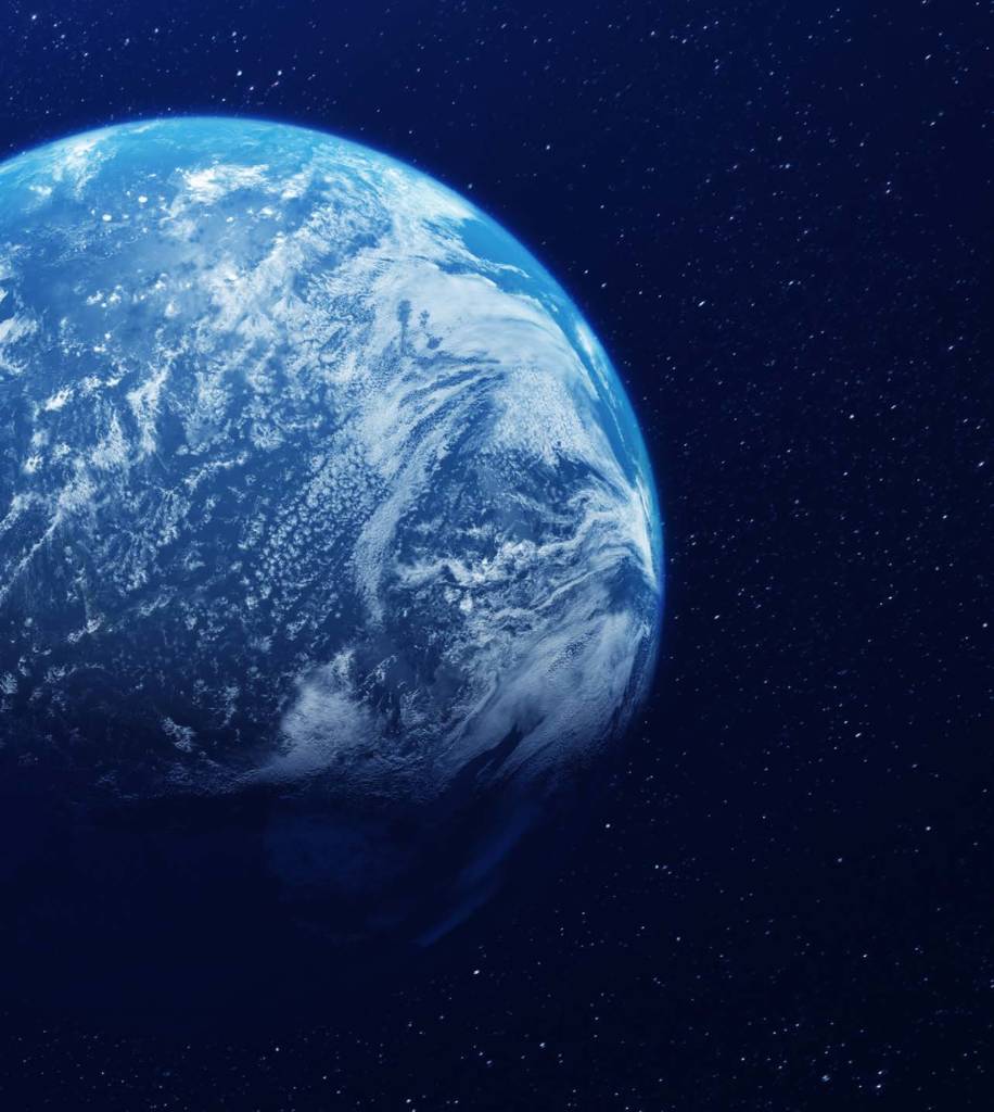 A photo of the Earth from space