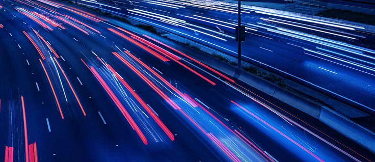 blur of traffic in real time