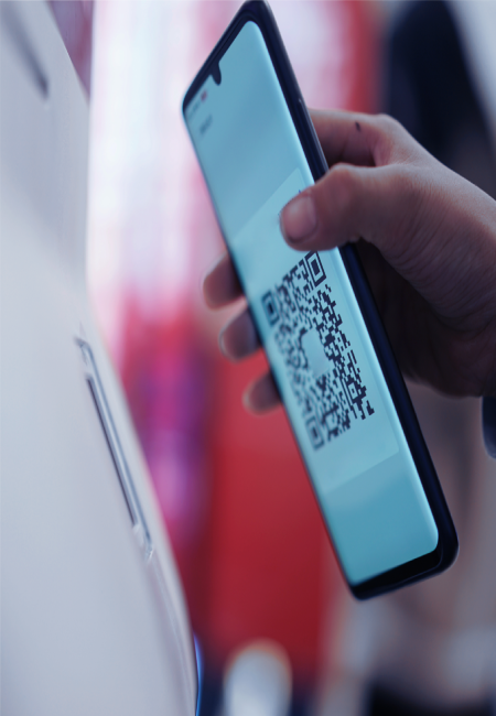 qr code use at a terminal