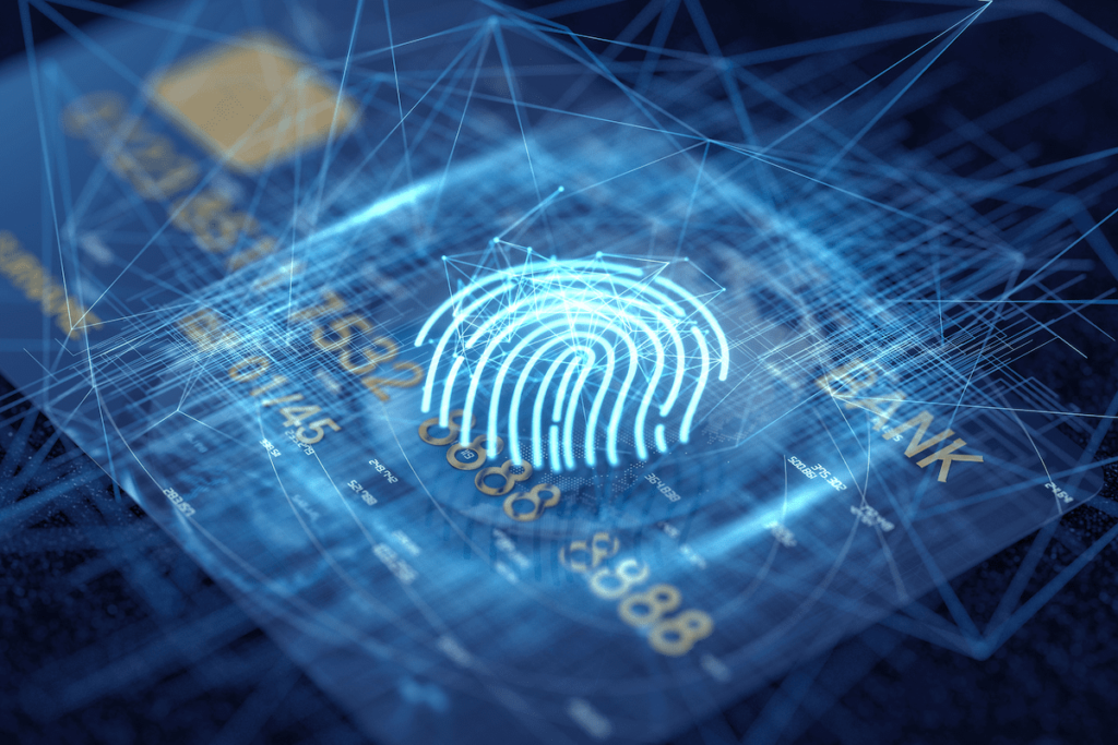 credit card with fingerprint secure tokenization