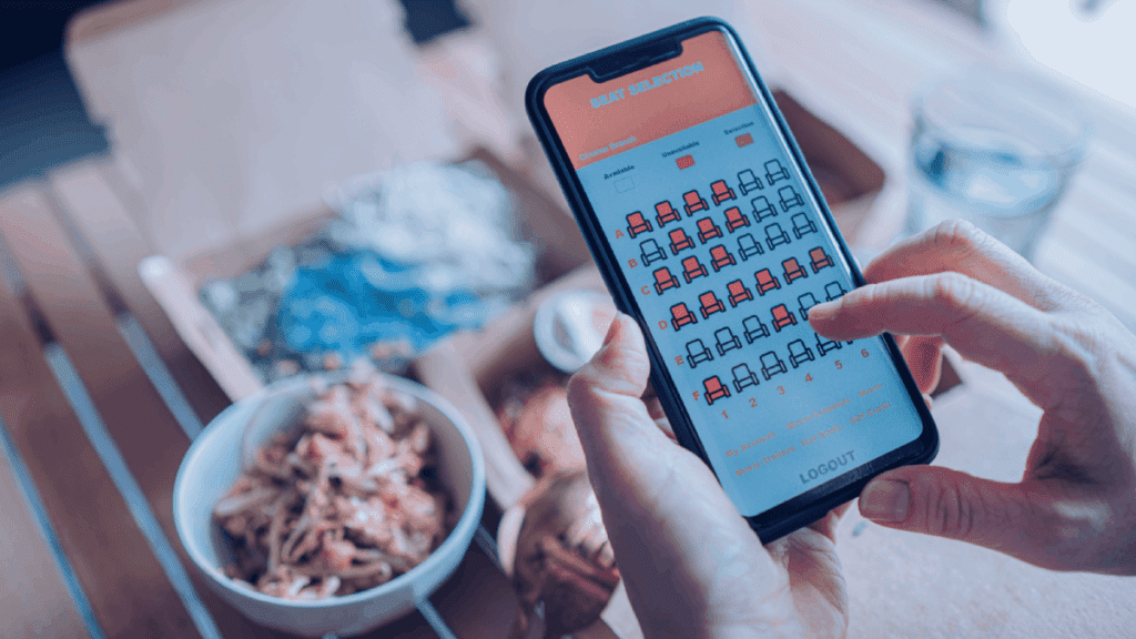 mobile ticket selection
