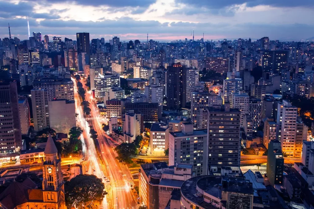 sao paolo cityscape at dusk